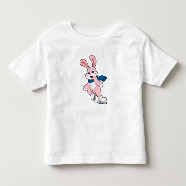Rabbit Ice skating Ice skates Toddler T-shirt (Front)