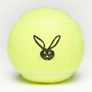 Rabbit  illustration tennis balls