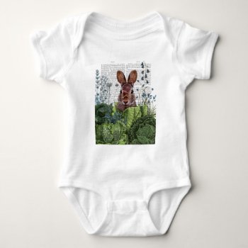 Rabbit In A Cabbage Patch Baby Bodysuit by worldartgroup at Zazzle