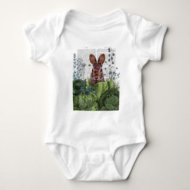 Rabbit in a Cabbage Patch Baby Bodysuit (Front)