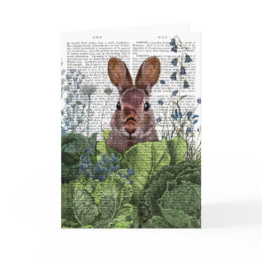 Rabbit in a Cabbage Patch Card