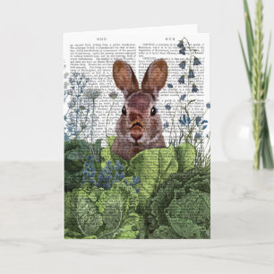 Rabbit in a Cabbage Patch Card