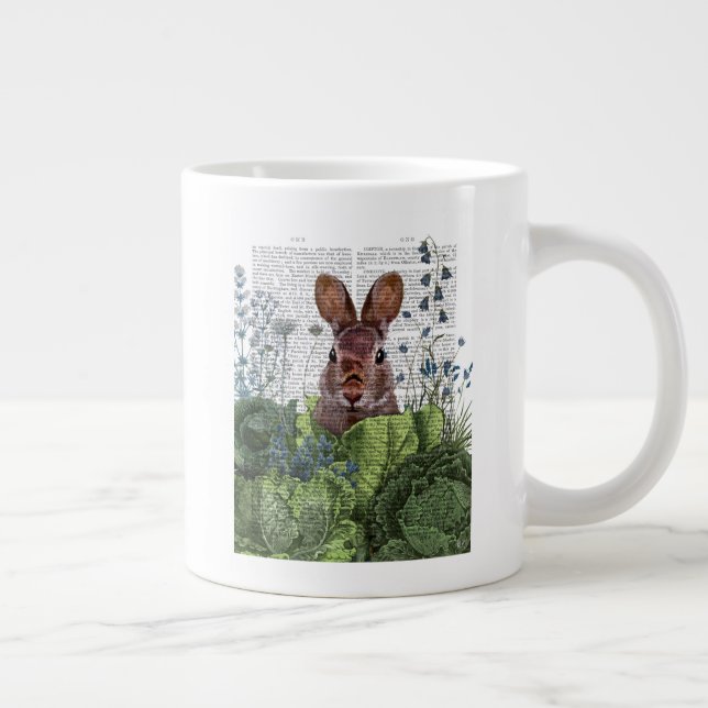 Rabbit in a Cabbage Patch Giant Coffee Mug (Right)