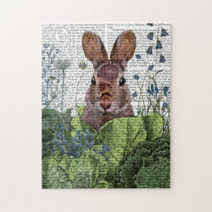 Rabbit in a Cabbage Patch Jigsaw Puzzle