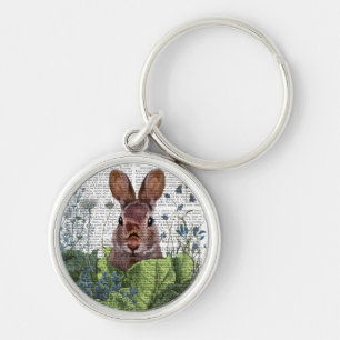 Rabbit in a Cabbage Patch Keychain