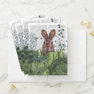 Rabbit in a Cabbage Patch Pocket Folder