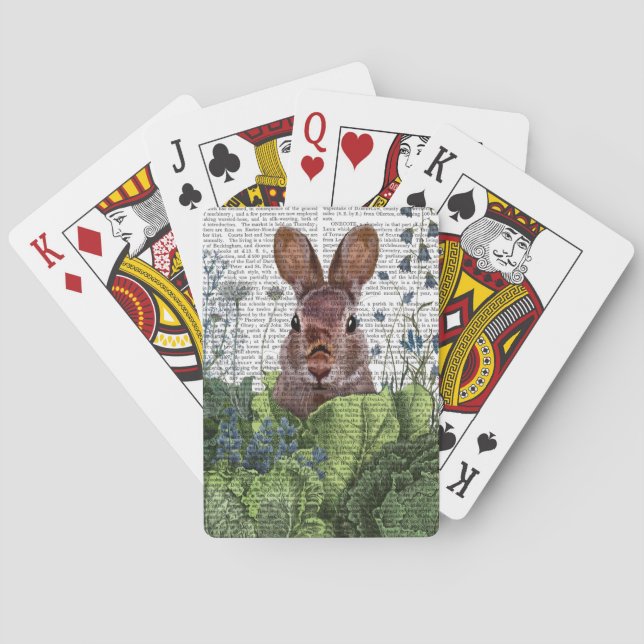 Rabbit in a Cabbage Patch Poker Cards (Back)