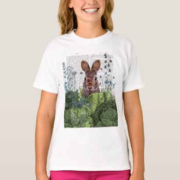 Rabbit In A Cabbage Patch T-shirt by worldartgroup at Zazzle