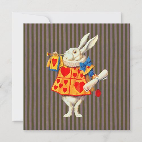Rabbit in Alice Wonderland ~ Invitation