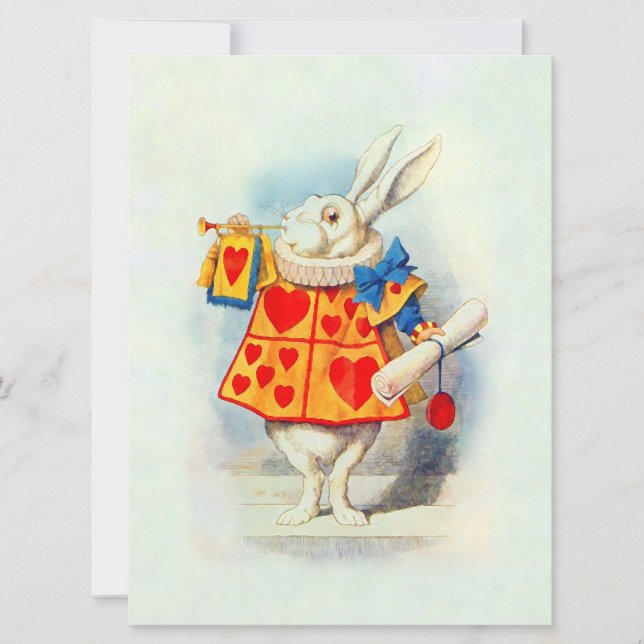 Rabbit in Alice Wonderland ~ Invitation (Front)