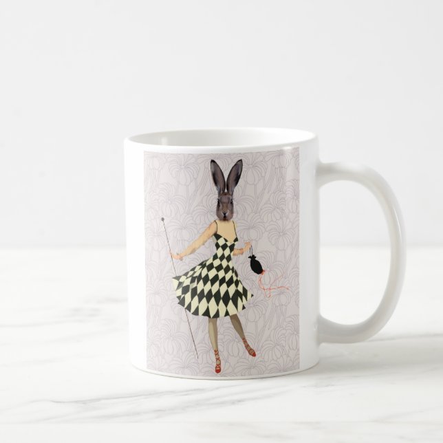 Rabbit in Black White Dress 2 Coffee Mug (Right)