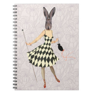 Rabbit in Black White Dress 2 Notebook