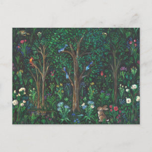 "Rabbit in Forest." (Full Painting) Postcard