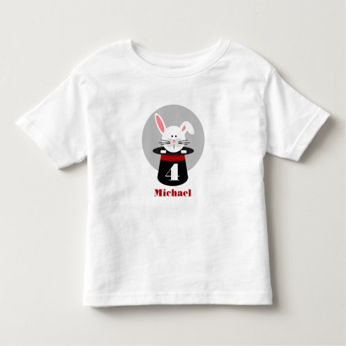 Rabbit In Hat Magician Birthday Shirt