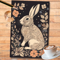 Rabbit in Line Art 3 Decoupage Paper