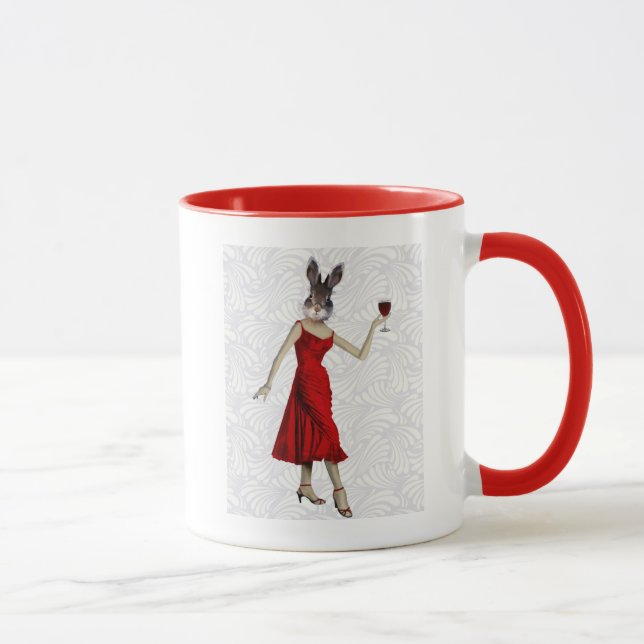 Rabbit in Red Dress 2 Mug (Right)