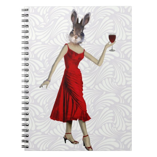 Rabbit in Red Dress 2 Notebook (Front)