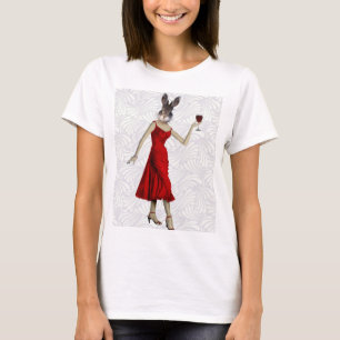 Rabbit in Red Dress 2 T-Shirt