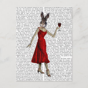Rabbit in Red Dress Postcard