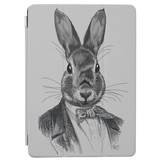 Rabbit In Suit Portrait iPad Air Cover (Front)