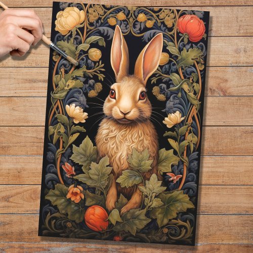 Rabbit in Tapestry 2 Decoupage Paper