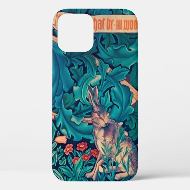 Rabbit in The Forest, William Morris Case-Mate iPhone Case (Back)