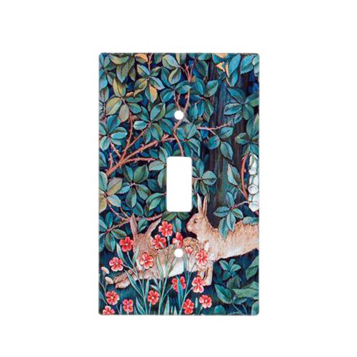 Rabbit in The Forest William Morris Light Switch Cover