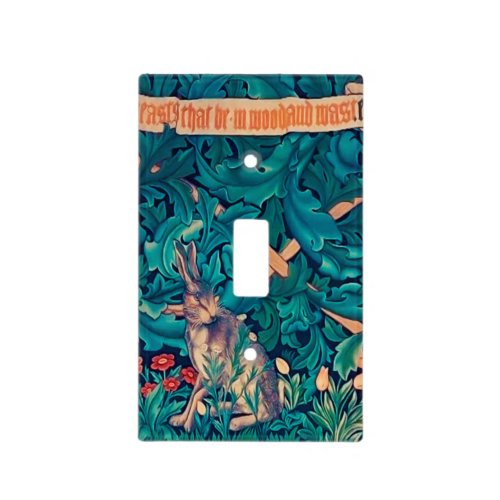 Rabbit in The Forest William Morris Light Switch Cover