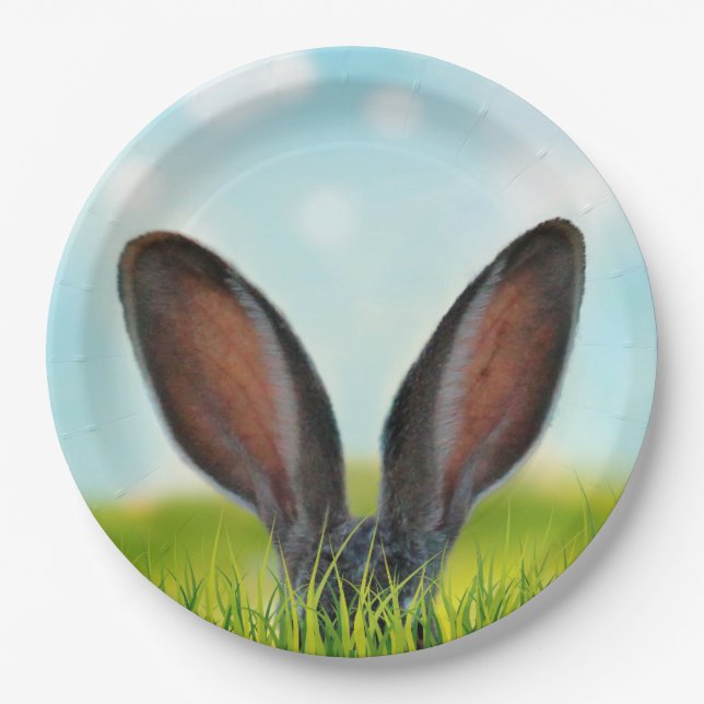 Rabbit in the Grass Paper Plates (Front)