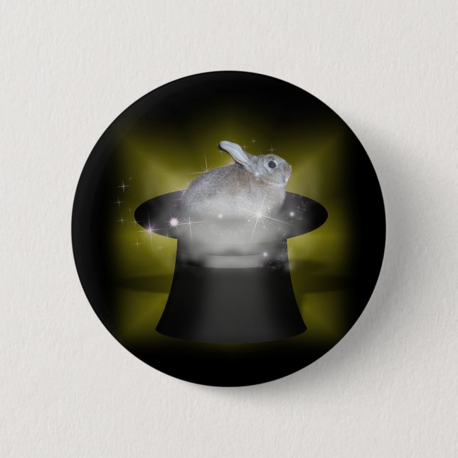 Rabbit  in the Magic Hat Button (Front)