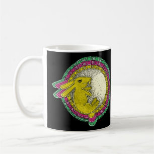 Rabbit in the Moon Mug (green/pink/yellow)