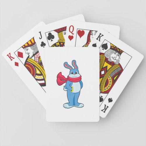 Rabbit in Winter with Scarf Playing Cards