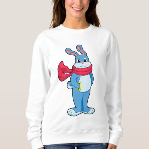 Rabbit in Winter with Scarf Sweatshirt