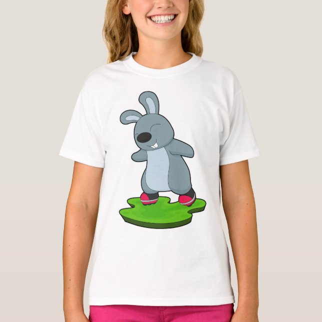 Rabbit Inline skating Inline skates T-Shirt (Front)