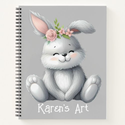 Rabbit Kids Personalize Sketch  Notebook