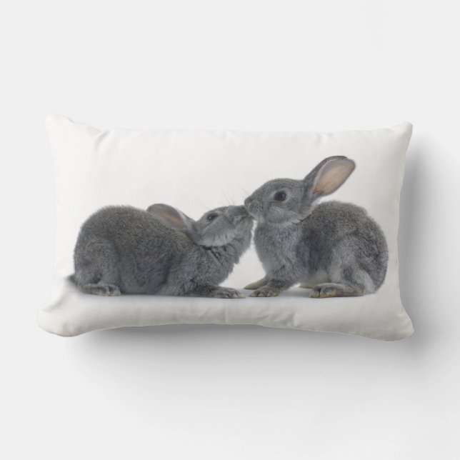 Rabbit Kiss Lumbar Pillow (Front)