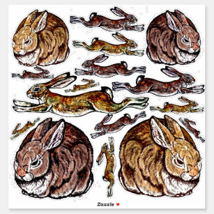 Rabbit Ink Drawing Stickers - 13 Results