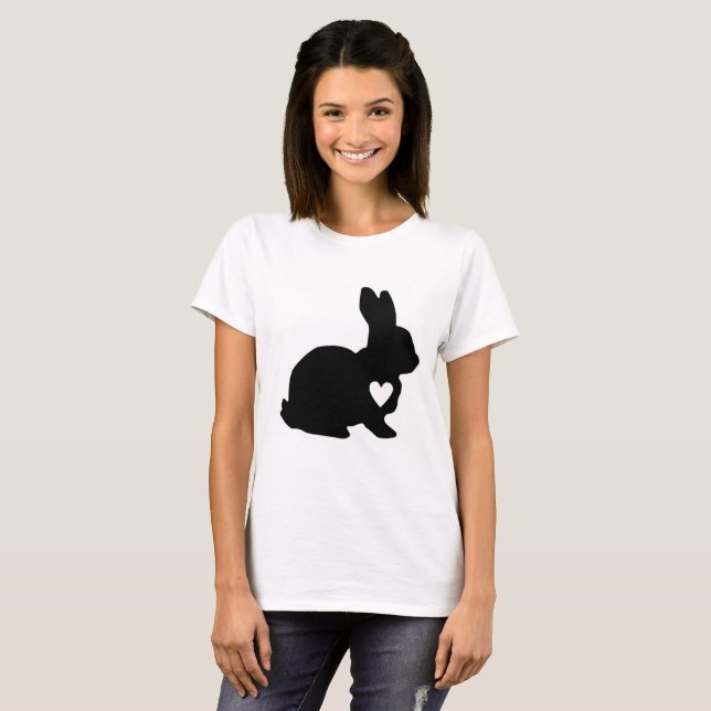 Rabbit Love Heart T-Shirt (Front Full)