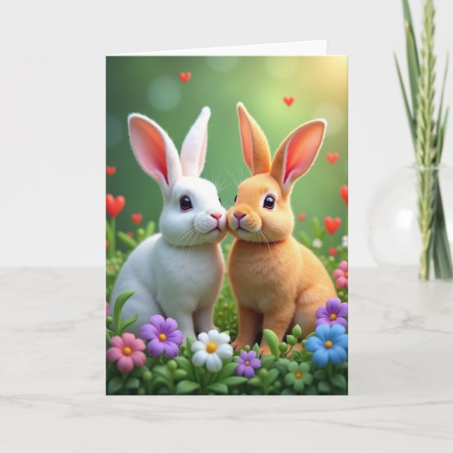 Rabbit Love Sweetest Day Card (Front)