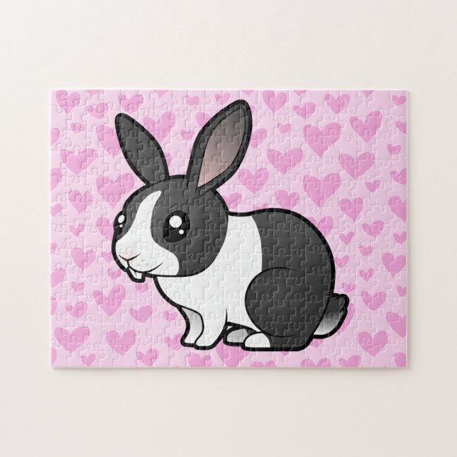 Rabbit Love (uppy ear smooth hair) Jigsaw Puzzle (Horizontal)