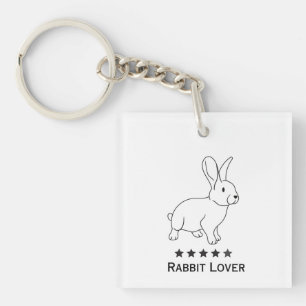 Rabbit Lover Keychain – Cute Bunny Gift for Animal