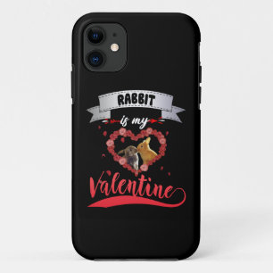 Rabbit Lover Rabbit Is My Valentine iPhone 11 Case