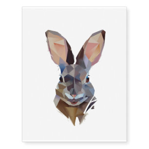 Rabbit Lovers Art Drawing Bunny Gift Temporary Tattoos