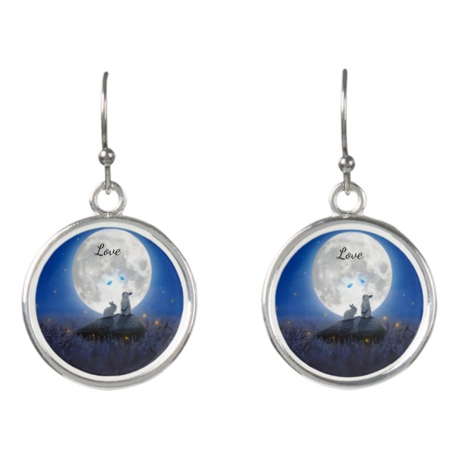 Rabbit Lovers Dangle Earrings (Front)