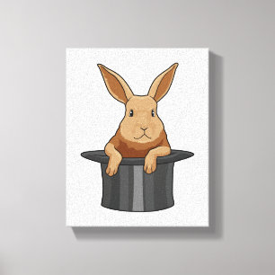 Rabbit Magician Magic hat Canvas Print