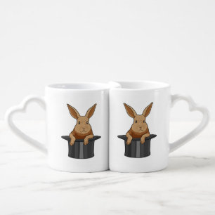 Rabbit Magician Magic hat Coffee Mug Set