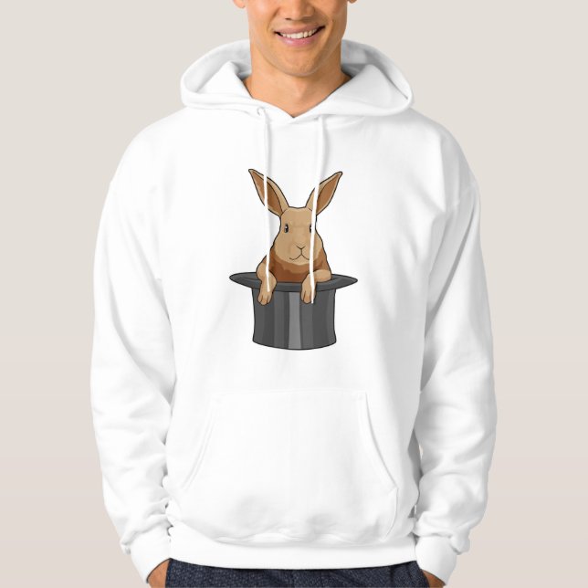 Rabbit Magician Magic hat Hoodie (Front)