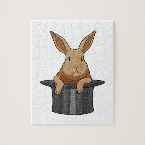 Rabbit Magician Magic hat Jigsaw Puzzle