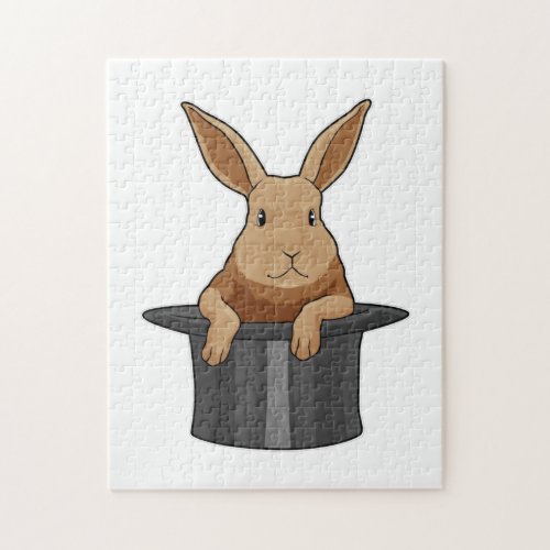 Rabbit Magician Magic hat Jigsaw Puzzle