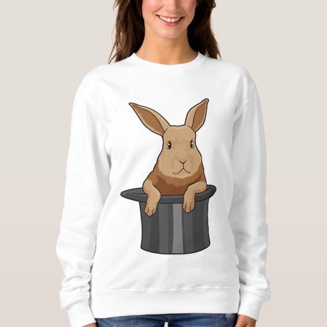 Rabbit Magician Magic hat Sweatshirt (Front)